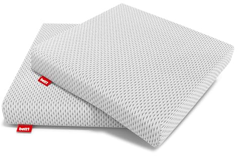 bett1 BODYGUARD Sitzkissen 40x40 cm (Doppelpack, hohe Stützkraft beim Sitzen, luftdurchlässiger Bezug waschbar bis 60 °C)