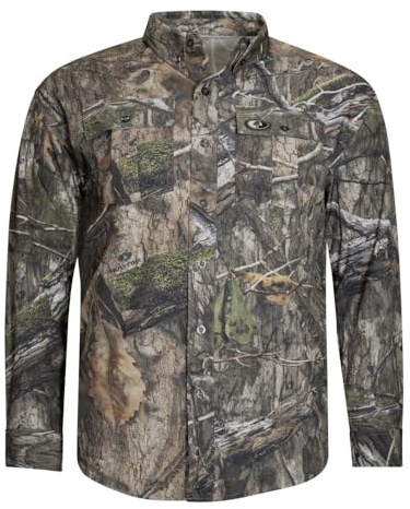 Mossy Oak Herren Standard Tibbee Technisches leichtes Camo Jagdhemd Country DNA