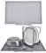 Echehi Alfombrilla Escurreplatos con Salida de Drenaje, 43,3 x 30 cm Alfombrilla Escurreplatos en Forma de V con Diseño Antideslizante, Fácil de Limpiar y sin BPA. Gris