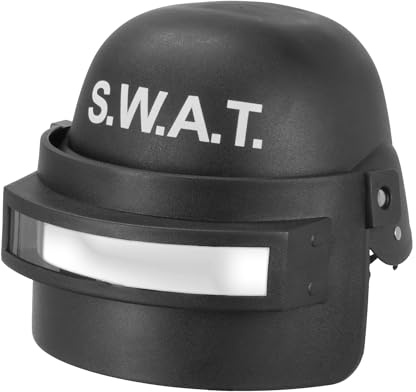 W WIDMANN MILANO Party Fashion - S.W.A.T. Helm mit Visier für Kinder, aus Hartplastik, Swat Agent, Polizei, FBI, SEK