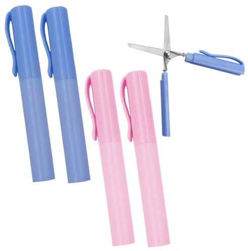 Tijeras Para Bolígrafo, Tijeras Portátiles, Tijeras Creativas, Minitijeras Plegables, Herramientas De Corte De Papel Diy, 4 Uds.