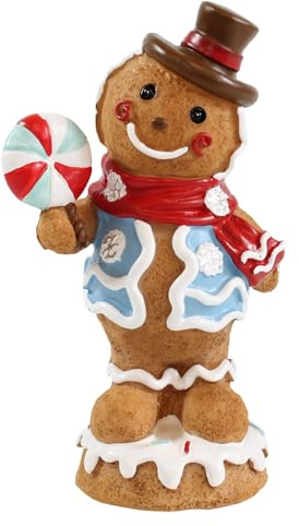 colourliving Lebkuchenfiguren aus Polyresin – Weihnachtsdeko Set | Große & kleine Varianten | Humorvolle Weihnachtsfiguren für Innenräume | Robuste Deko für die Adventszeit (Lebkuchen Boy)