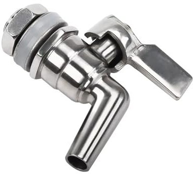 YINLUCK Edelstahl-Wasserhahn Mit 3/8-Zoll-Kugelhahn – Passend for Bierfässer, Weinfässer, Zapfanlage for Selbstgebrautes Bier, Kühlschränke, Zapfhähne for Saftgetränke