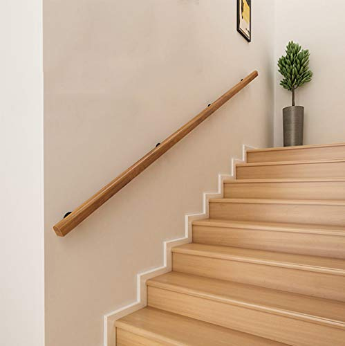 Balustrade en bois de 0,9 m avec sécurité antidérapante en pin massif et base en fer forgé, idéale pour les escaliers et les greniers, personnalisable