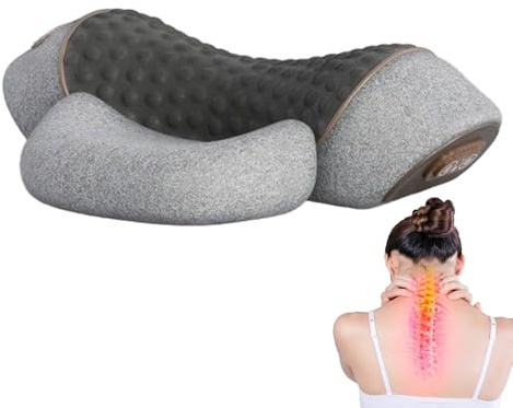 FVPKYUR Massagekissen | Muskelentspannungskissen | Memory Elektrischer Entspannung Nackenmassager Ergonomisch - Für Frauen Männer Erwachsene Nacken Kopf Schultern Rücken Schlafen Auto Büro