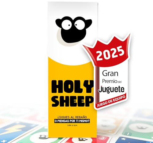 Holy Sheep - Juegos de Mesa para Familia y Amigos | de los Creadores de Quickstop - ¡Responde Igual Que tu Equipo! - Divertido, Rápido y Original - Juego de Viaje Ideal para Verano