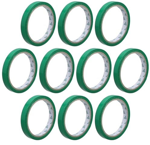 Holibanna 10 pièces Ruban Adhésif pour Sac Plastique Alimentaire Vert Bande de Scellement Adhésive Longue Durée pour Emballage Frais Usage Supermarché et Maison Fixation Sécurisée pour