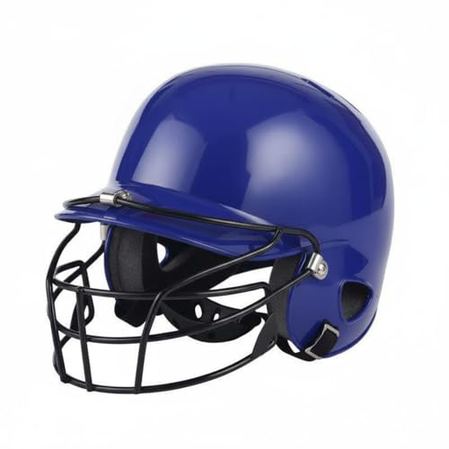 Qianly Casque de Frappeur de Baseball Rembourrage Épais Casque de Baseball avec Grille Doublure Intérieure pour Adultes, Entraînement, Bleu, Kids A