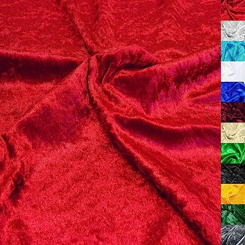 TOLKO 1m Pannesamt Stoff Meterware | glänzender Stretch Samt 145cm breit für Vorhänge Gardinen Bühne Kostüm Kleid Bekleidung | edler Dekostoff | Stoffe zum Nähen Meterware Dekorieren (Dunkel Rot)
