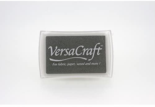 Tsukineko VK181 Versa-Craft Stempelkissen, Synthetic Material, cool grau, 9.7 x 6.6 x 1.8 cm