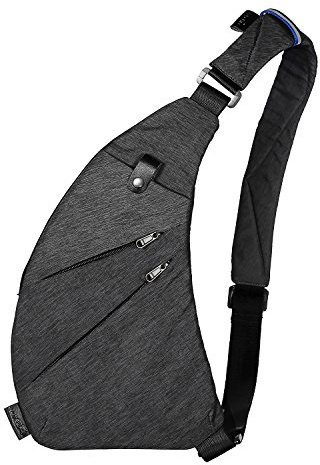 TOPNICE Schultertasche, Schulterrucksack, Diebstahlschutz, Reisetasche, Tagesrucksack für Männer und Frauen, wasserabweisend, Grau