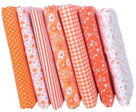 14 Piezas Quilt Tela Fat Quarters, Cuadrados de Tela Tela de Algodón para Coser 25x25cm Tela de Costura Tela de Algodón para Acolchar para Coser