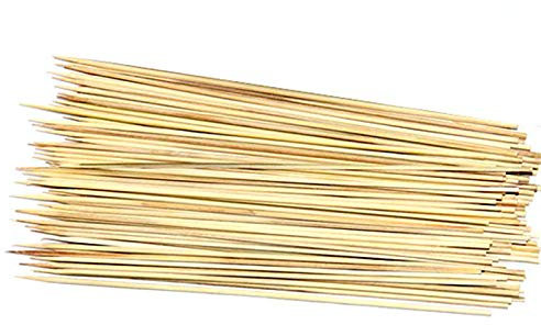 Yicare BBQ BBQ Accessories 200PCS Bamboo Sticks Skewers Sticks Extra Long Strong for BBQ Barbecue Kebab Marshmallow Roasting Chocolate Fountain Campfire Fondue