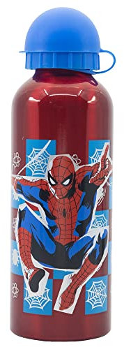Stor Bouteille en aluminium originale Marvel Spiderman 530ML pour enfants avec bec verseur et bouchon qui garantissent une sécurité maximale.