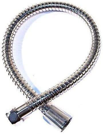 Saraoriginalshop Laccio Doccia Flessibile Raccordo Universale Varie Lunghezze in Acciaio Inox Doppia Aggraffatura Attacco 1/2 Terminale in Ottone Resistente ad Alte Temperature (60 Cm)
