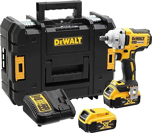 DEWALT DCF 894 P2 Clé à Choc sans Fil 18V 447Nm 1/2 Brushless 2 x Batterie 5.0Ah Chargeur TSTAK