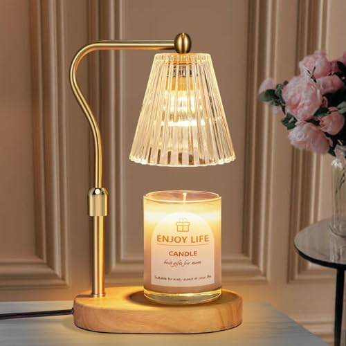 seenlast Lampada Scalda Candela, Lampada profumata con timer e dimmer, Lampade Aroma Diffusore elettrica, Scaldacandela vintage per candele profumate in vetro, Casa, Camera da letto, Decorazione