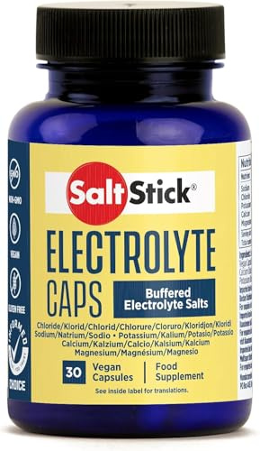 SaltStick Caps 30 Salz & Mineralstoffkapseln mit Elektrolyten (Natrium, Kalium, Calcium, Magnesium) und Vitamin D3, 33 g