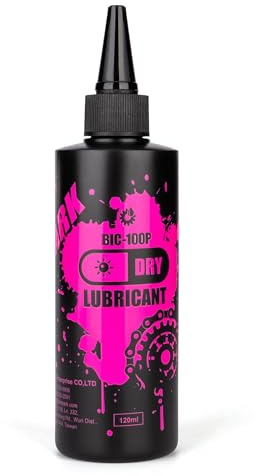 CHEPARK Bicycle Chain Lubricant - Wet Lubricant, Dry Lubricant, Wax Chain Lubricant, PTFE Chain Lubricant, Ceramic Chain Wax for All Bike Types (Dry-BIC-100)
