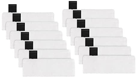 Paquete de 12 paños de Microfibra for fregona. Compatible con limpiadores a Vapor Karcher Easyfix SC2, SC3, SC4, SC5.