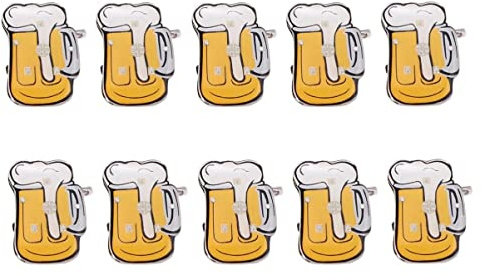 Toyvian Lot de 10 Broches Lumineuses à LED en Forme de Gobelet à Bière Chope À BièRe Clignotante Accessoires De SoiréE Amusants Pour ÉVéNements Mariages Et SoiréEs