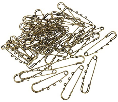 STOBOK 50stücke Sicherheitsnadelbrosche Aus Legierung Anstecknadel Zum Selbermachen Von Kleidern Mit Löchern Für Perlen Und Anhänger Wiederverwendbar Für Mäntel Pullover Und Hüte