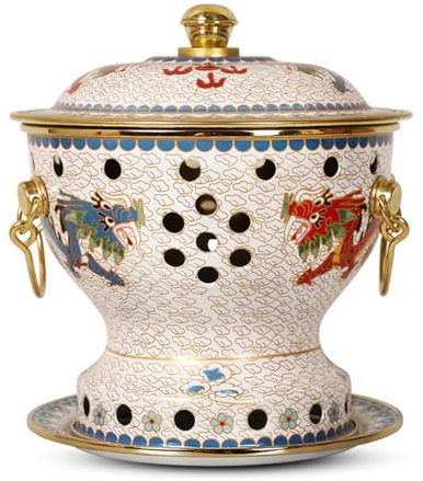 OYWEHECE Hot Pot Durable Cloisonné Single Enamel Pot Small Hot Pot Meal Alcohol Pot Household Single Oil Hot Pot Pure Copper Pot Chafing Dish,Q