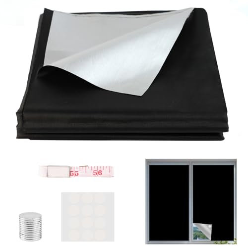 Tragbare Reise Verdunkelungsrollo, Magnetische Verdunkelungsrollos Fenster, Dachfenster Verdunkelung Sonnenschutz, Schwarz Raumverdunkelnde Jalousien, Verdunkelungsrollo ohne Bohren für Zuhause Reisen