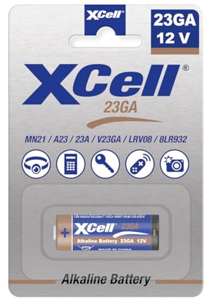 XCell Batteria alcalina 23GA (tensione 12 V, blister, sistema Alchine Manganese, denominazione IEC: 8LR932, batteria usa e getta) 149311
