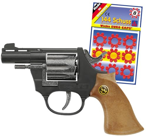 Super 8 Western-Requisite 14,5 cm mit 144 Ringamorces für Erwachsene