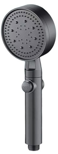 FVTVHEV Shower Head High Pressure Shower Head Handheld Showerhead Stainless steel material 6 water flow modes Large Power Shower Heads Very suitable for home or hotel bathrooms(Grey)