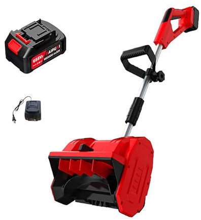 Spazzaneve Senza Spazzole, Pala Da Neve a Batteria con Piastra Direzionale, Lancia La Neve Più Lontano, Pala Da Neve Pieghevole per La Rimozione Della Neve Invernale Dal Vialetto(One Battery)