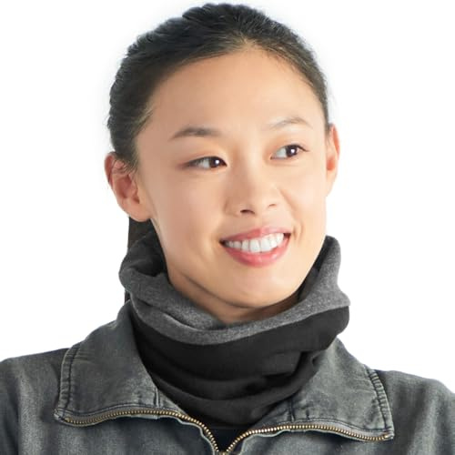 CHARM Bio Baumwolle Stirnband Halstuch Loop Schal | 2 in 1 Multifunktion Tuch, Herren Kopfband, Neck warmer, Damen Schlauchtuch, Maskenschal, als Sonnenschutz