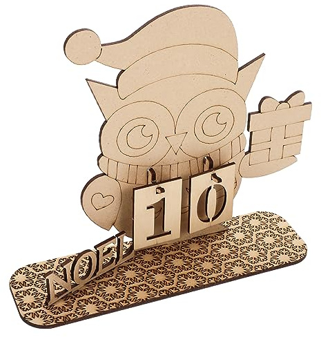 CONGARTENO Countdown Wooden Calendar Diy Christmas Advent Calendar Home Decor Xmas Desktop Wood Crafts