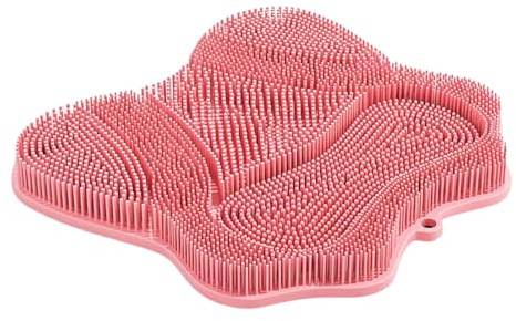 Duroecsain Nettoyeur de pieds pour la douche | Tapis exfoliant en silicone avec ventouses antidérapantes | Outil de massage manuel pour la famille, la préparation de pédicure, les amis, les soins aux