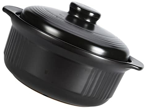 Holibanna Olla de Cerámica para Cocina Cazuela Resistente Altas Temperaturas para Guisos y Arroces Diseño Antiadherente y Seguro con Asas Dobles para Uso Doméstico