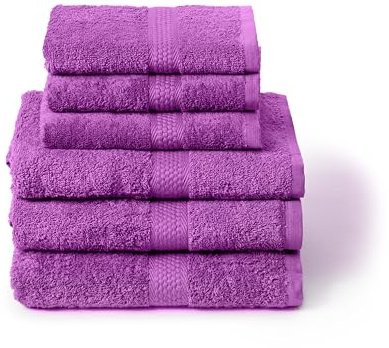 Caleffi Set Asciugamani Bagno con Ospite 6 Pz – Composto da 3x Asciugamano Viso 55x100 cm + 3x Asciugamano Bidet 40x60 cm – Cotone 100% Morbido e Ultra Assorbente – Doccia, Viso e Ospitalità Set Bagno