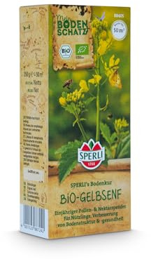 Sperli's Bodenkur BIO-Gelbsenf 88405, Gründüngungssaat | Natürliche Nematodenbekämpfung, Schnellwüchsig, Bodenverbesserer, Samen Bodenkur, einjährig