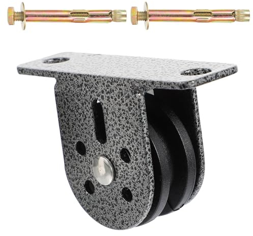 Alasum Polea de Rodamiento Silenciosa para Levantamiento Bloque de Poleas Resistente para Montaje Pared Rueda de Tracción para Equipo de Gimnasio Casa con 2 Tornillos Acero Duradero