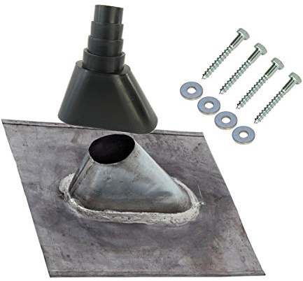 Premium X SAT Dachsparrenhalter Montage-Set Sparrenhalter Dach-Abdichtung | Universal Blei-Abdeckblech Dachziegel Mast-Manschette Schrauben | wasserdicht