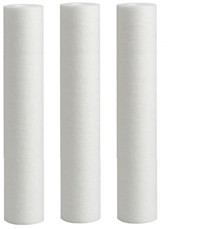 3 Pack Spun Bonded Sediment Filters 10 x 2.5 Polypropylene Spun Filters for Water Treatment, Private Water Supples (5 Micron)