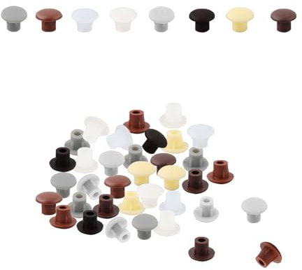 Niaciswe 5mm Blindkappen für Bohrlöcher - 800 Stück Weiss Lochstöpsel Zum Eindrücken - Möbel-Abdeckkappen Lochkappen Abdeckstopfen