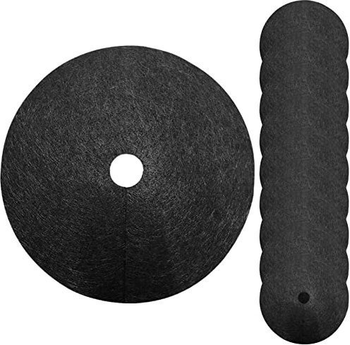 Demsyeq 10 27cm Dischi Pacciamatura per Alberi Tappetino Pacciamatura Anelli Pacciamatura Anti Erbacce Tessuto Non Tessuto Degradabile Copertura Rotonda in Tessuto Anti Erba da Giardinaggio
