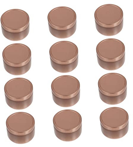 PLAFOPE 12pcs Candle Balm Jar Tin Canisters Airtight Candle Containers for DIY Making