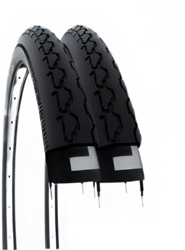 ECOVELO Copertoncini 24 X 1 3/8 neumáticos de Carro, Negro