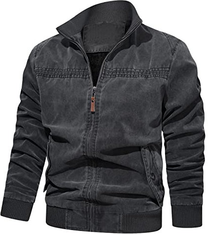 SRZYMJ Kurzmantel Herren Winter Dickes Flauschfutter Wintermantel Parka Übergangsjacke Freizeitjacke Elegant Outdoorjacke Funktionsjacke Softshelljacke Sweatjacke Steppjacke Wollmantel Grün