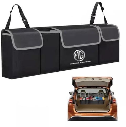MG Heavy Duty Waterproof Trunk Bag, Boot Tidy, Collapsible Backseat Organizer for 3, 4 EV, 5, 6, HS, Marvel R, ZS