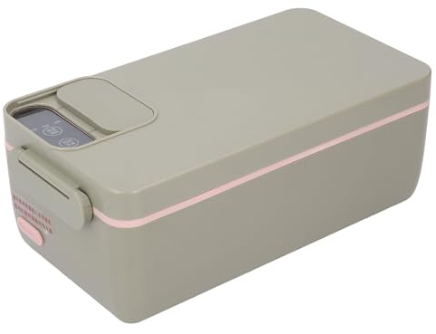 Récipient Alimentaire chauffé à 65 ℃ 1L, Boîte à Déjeuner électrique à Chauffage Rapide et Silencieux pour L'école, le Bureau et les Voyages en Plein Air (Vert matcha)