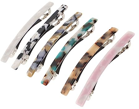 Ipetboom Lot de 6 Pinces à Cheveux Léopard Petites, Barrettes Printemps pour Femmes et Filles, Motif Dahlia Coloré, Accessoires Mode pour Coiffures Quotidiennes et Couleur Aléatoire