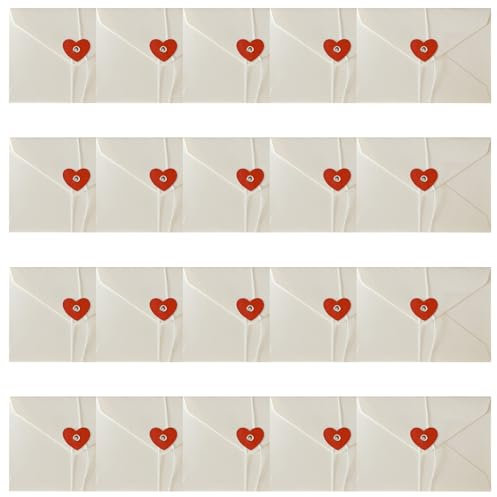 RGYBAO 20 Stück Papierumschläge Retro Umschläge Karten Umschläge Umschläge Umschläge für Valentinstag, Hochzeit, Babyparty, Einladungen